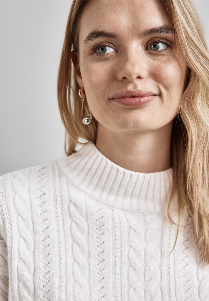Street One Damen Pullover Cream Whi