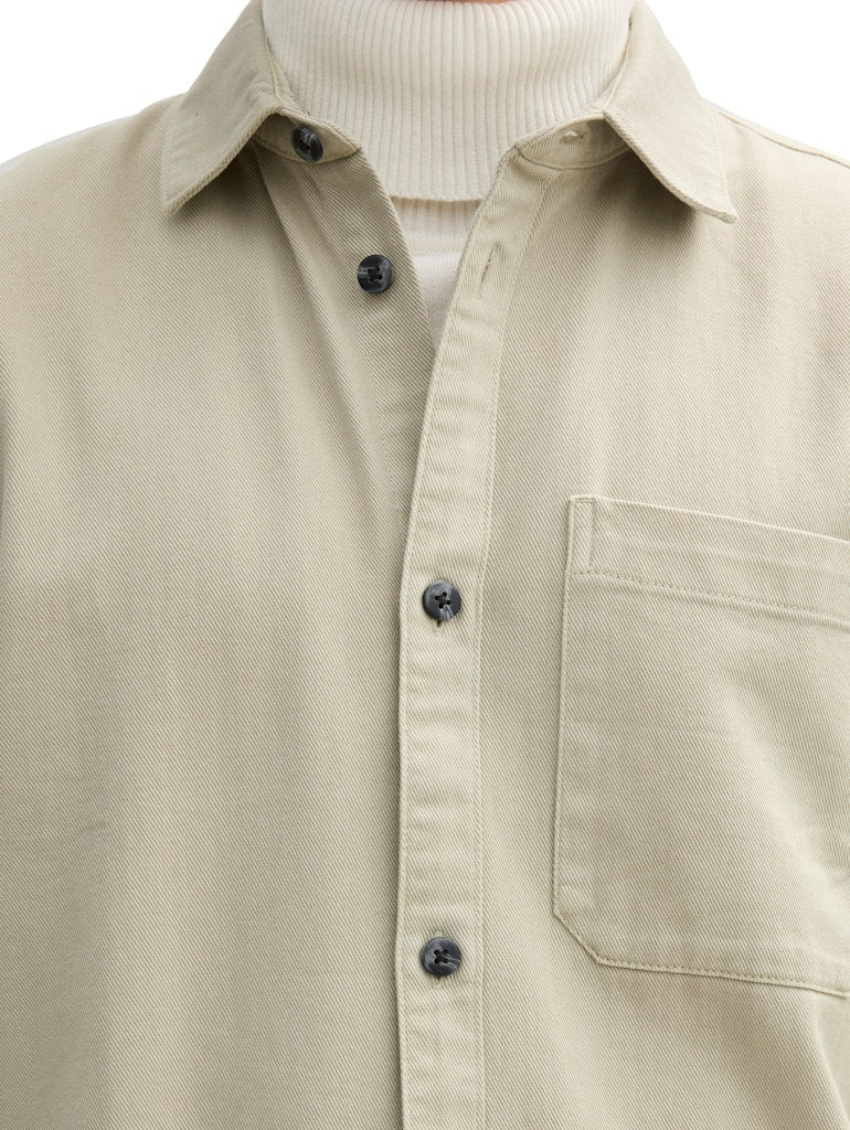 Tom Tailor denim Herren Hemden lang Beige Abbey Sto