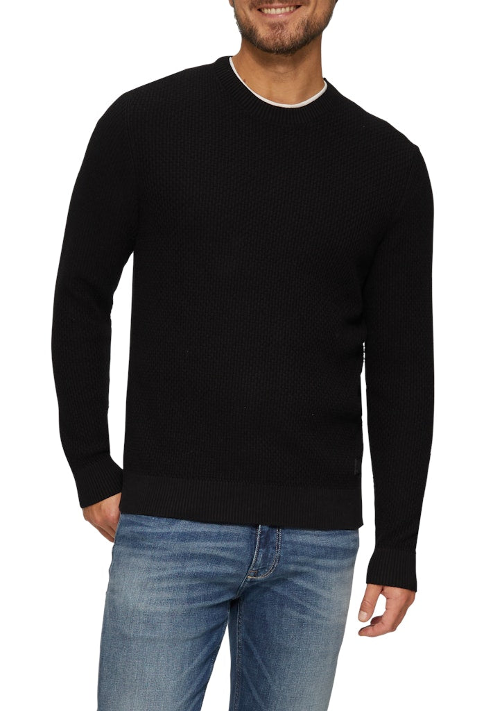 S. Oliver red Herren Pullover Grey/Black