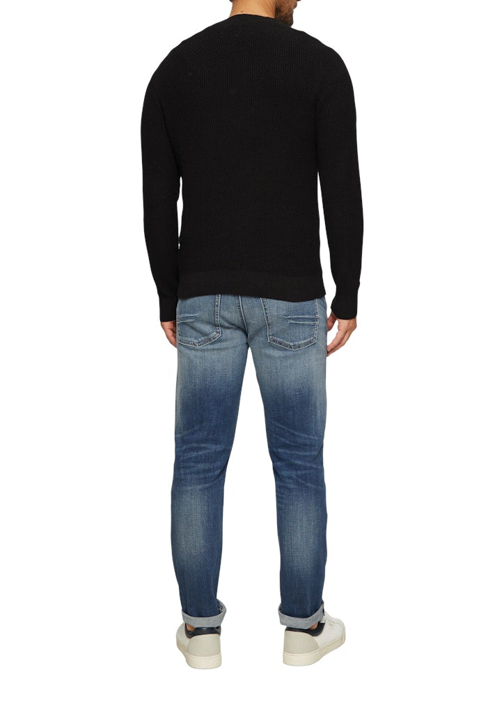 S. Oliver red Herren Pullover Grey/Black