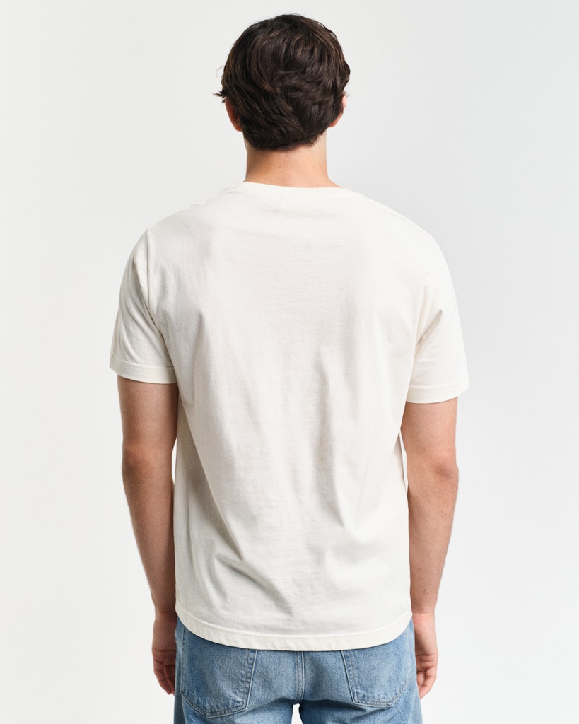 Gant Herren T-Shirts kurz Cream