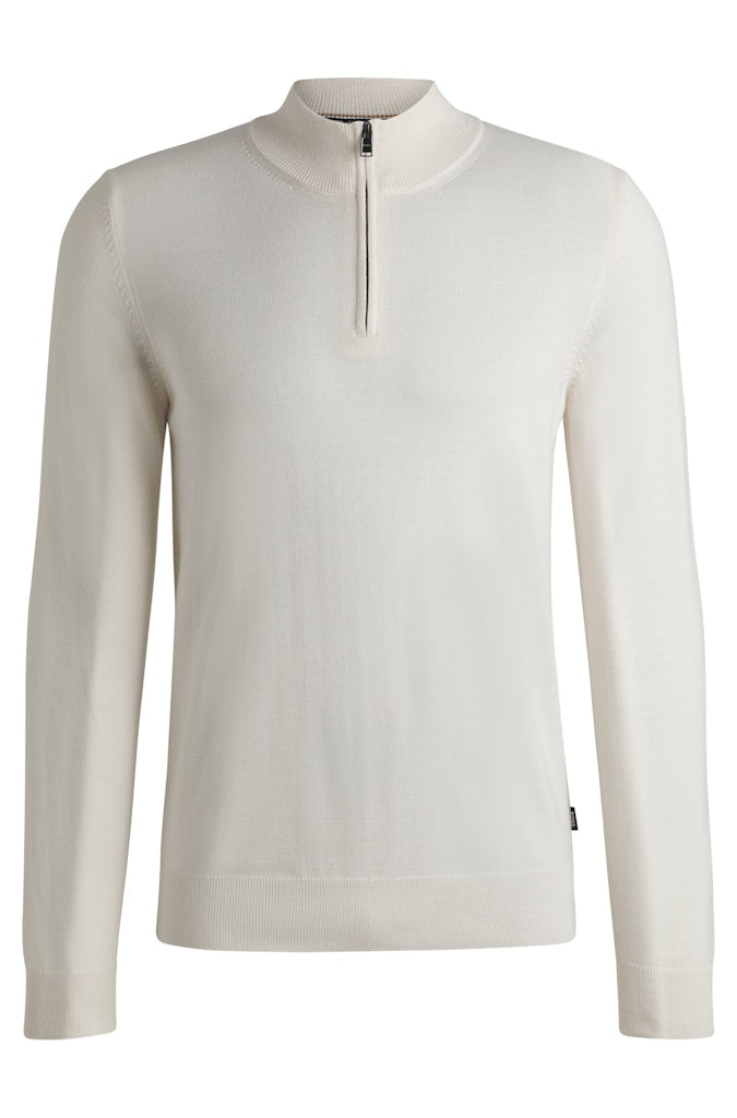 Boss Herren Pullover Open White