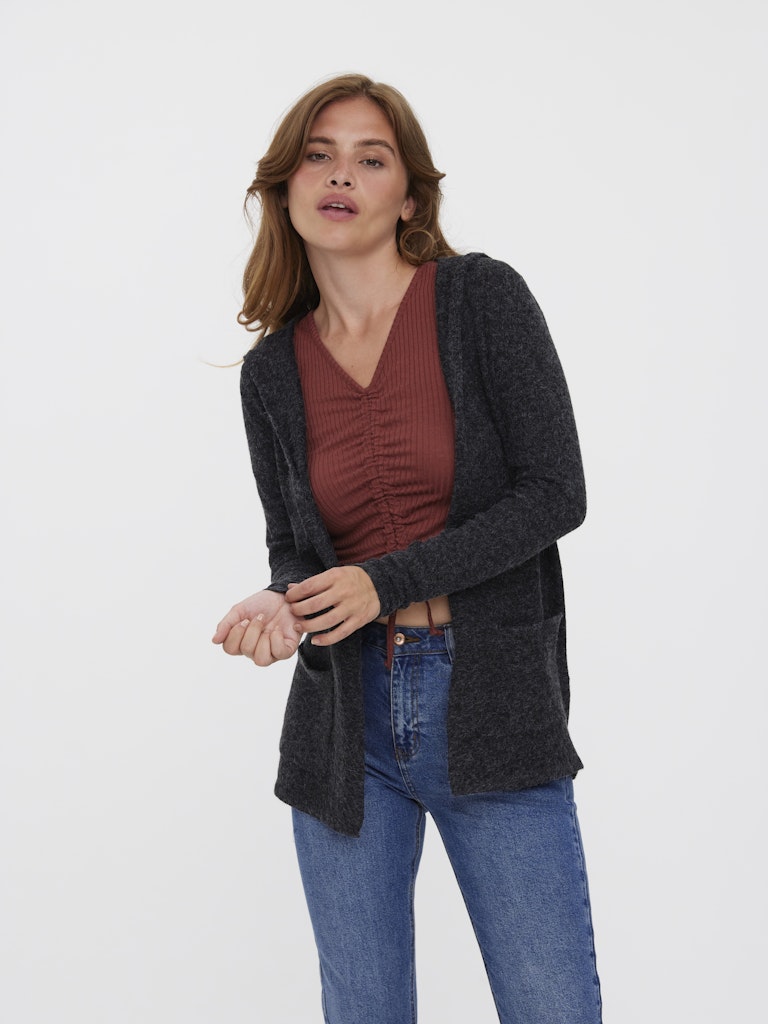 Vero Moda Damen Strickjacken Black/Melange