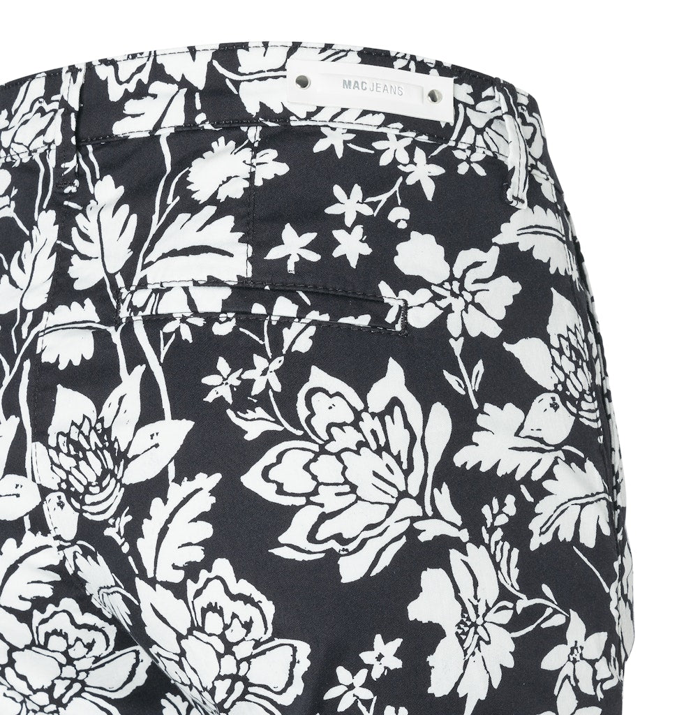 Mac Damen Hosen Floral Print
