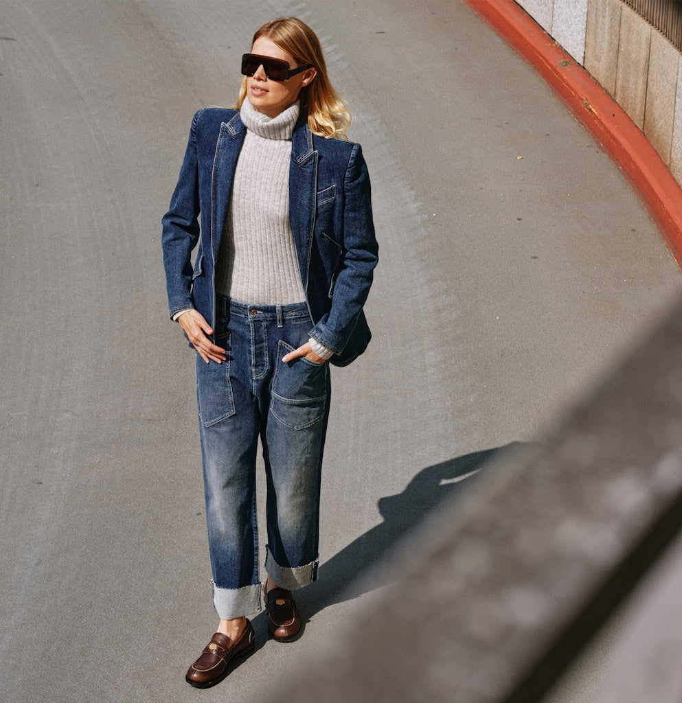 Mac Damen Jeans Mid Blue Commer