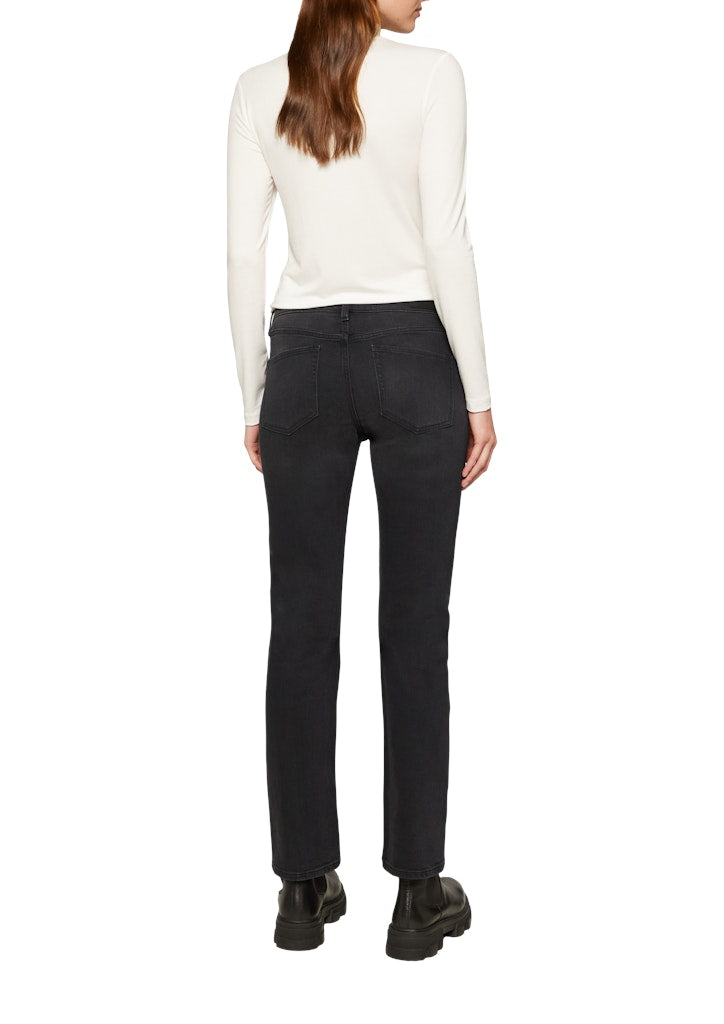 S. Oliver red Damen Jeans Grey/Black