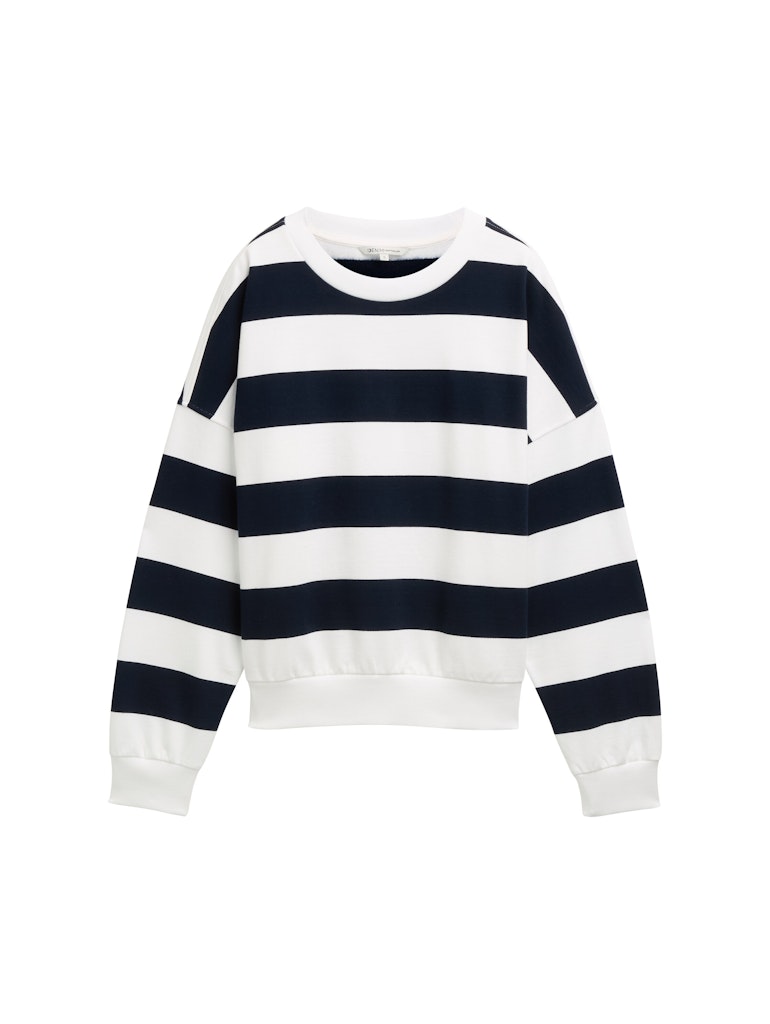 Tom Tailor denim Damen Sweatshirts Navy White Bloc