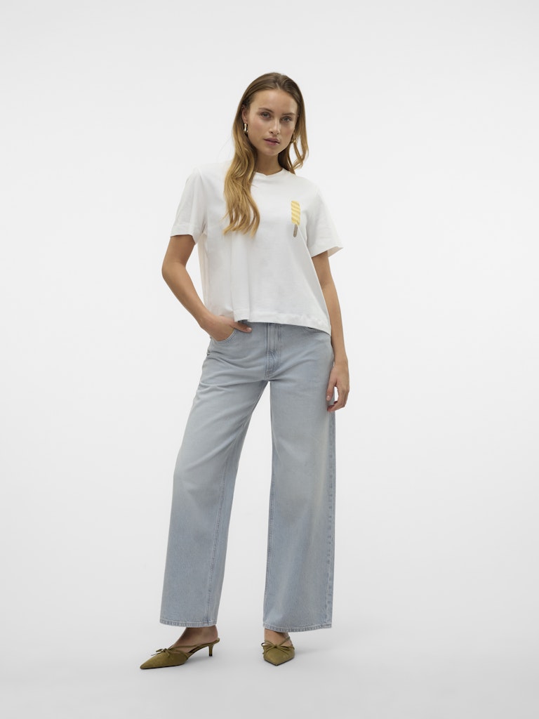 Vero Moda Damen T-Shirts Snow White/Ice