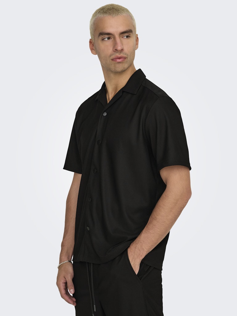 Only & Sons Herren Hemden lang Black