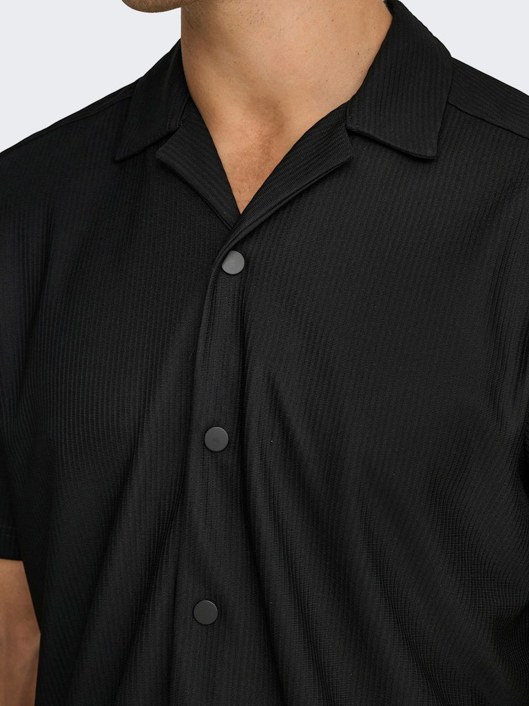 Only & Sons Herren Hemden lang Black