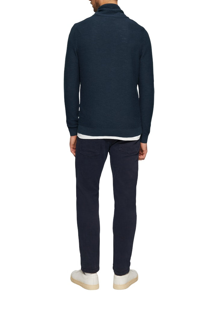 S. Oliver red Herren Pullover Blue