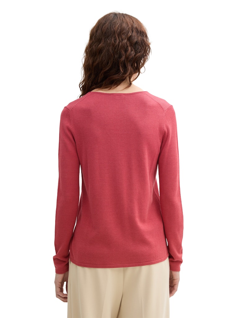 Tom Tailor Damen Pullover Berry Red