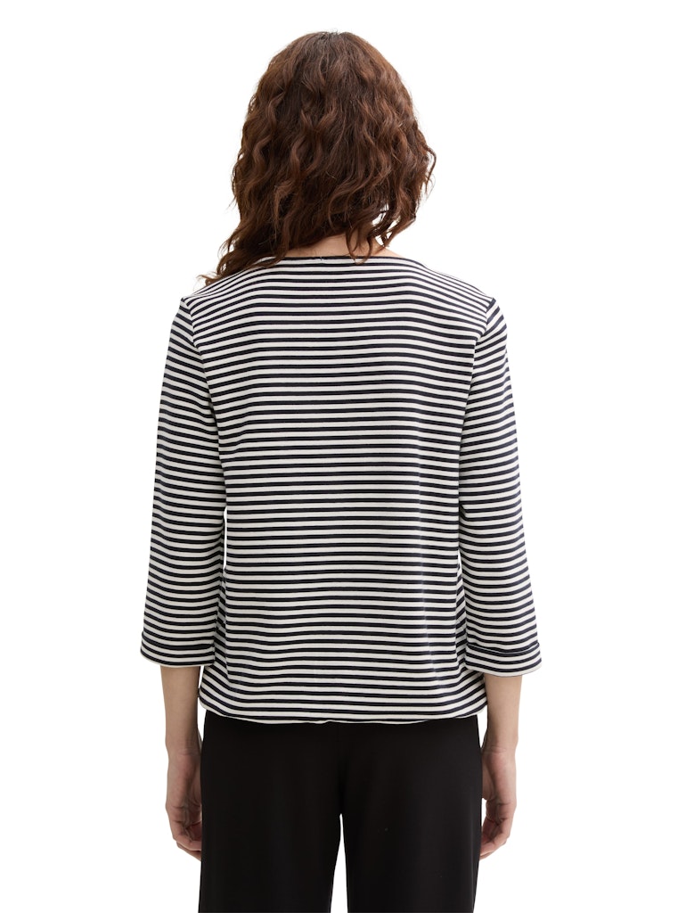 Tom Tailor Damen T-Shirts Offwhite Navy R