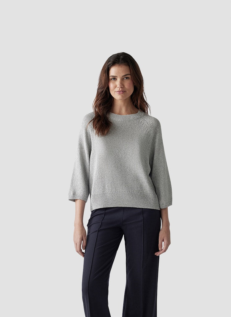 Le Comte Damen Pullover Silbergrau
