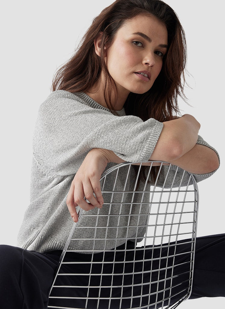 Le Comte Damen Pullover Silbergrau