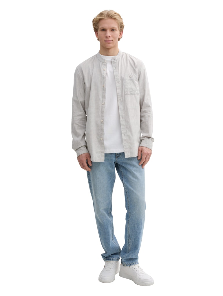 Tom Tailor denim Herren Hemden lang Tree Green Grid