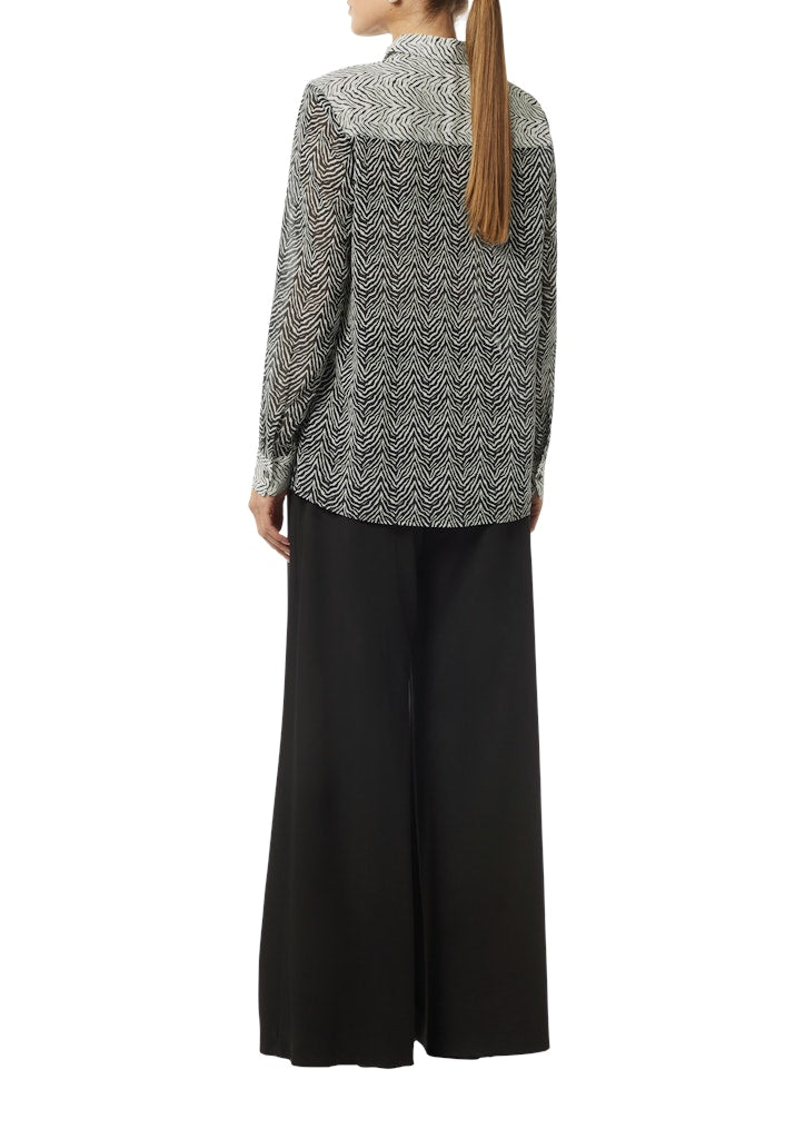 Comma Damen Blusen Grey/Black