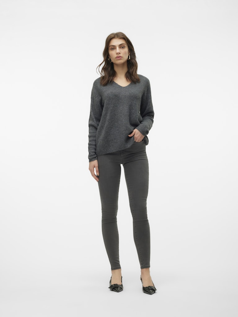 Vero Moda Damen Pullover Medium Grey Mel