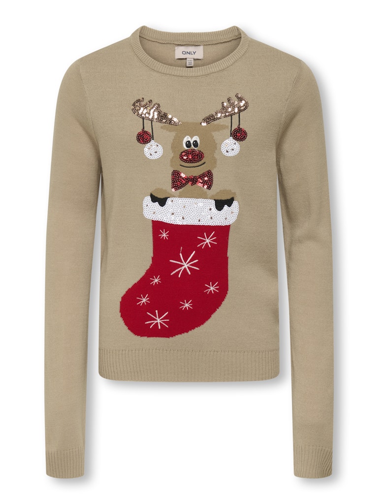 Only Mädchen Pullover & Strickjacken Humus/Christmas