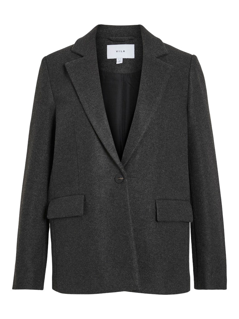 Vila Damen Blazer Dark Grey Melan