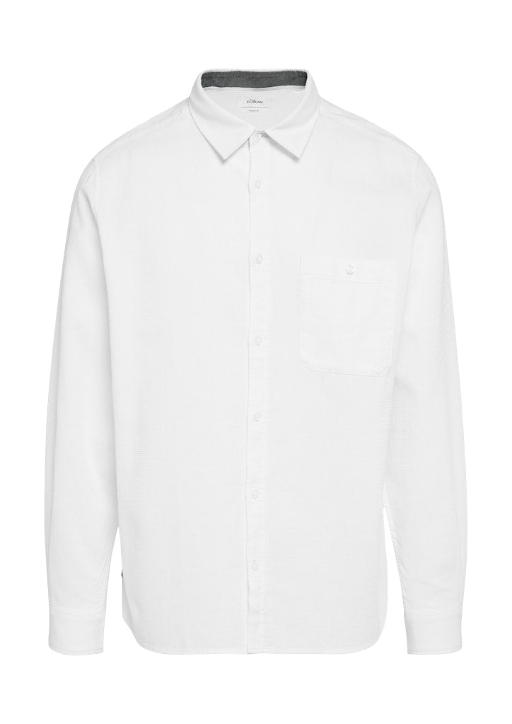 S. Oliver red Herren Hemden lang White