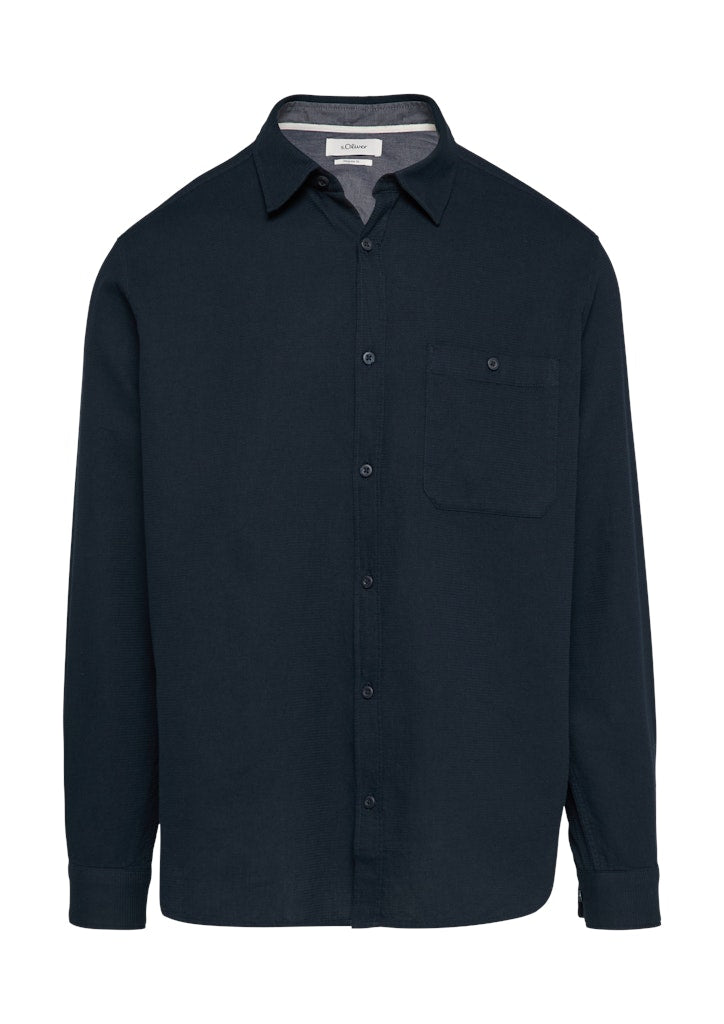 S. Oliver red Herren Hemden lang Blue