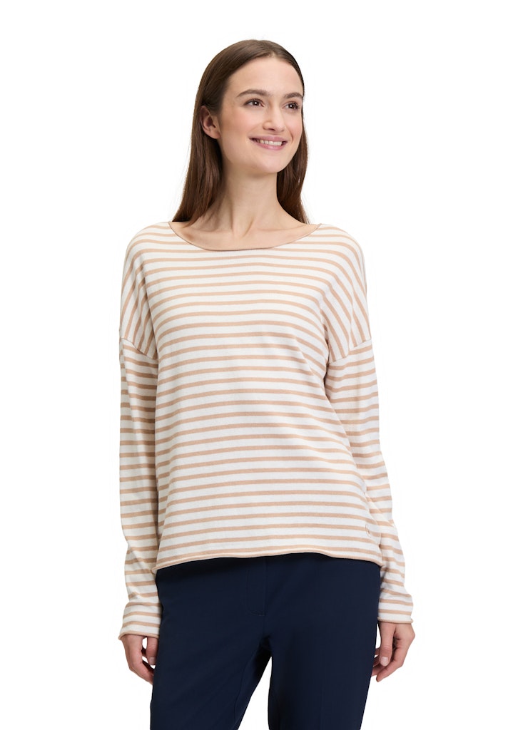 Betty & Co Damen Pullover Cream/Taupe