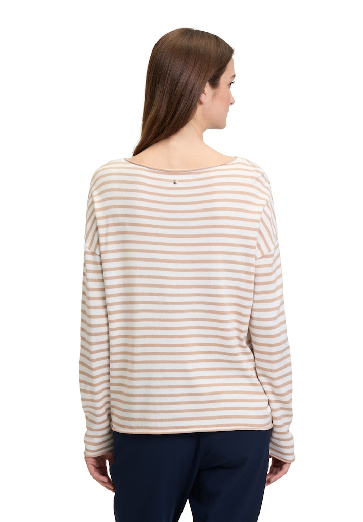 Betty & Co Damen Pullover Cream/Taupe