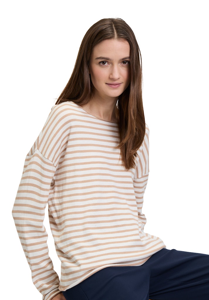 Betty & Co Damen Pullover Cream/Taupe