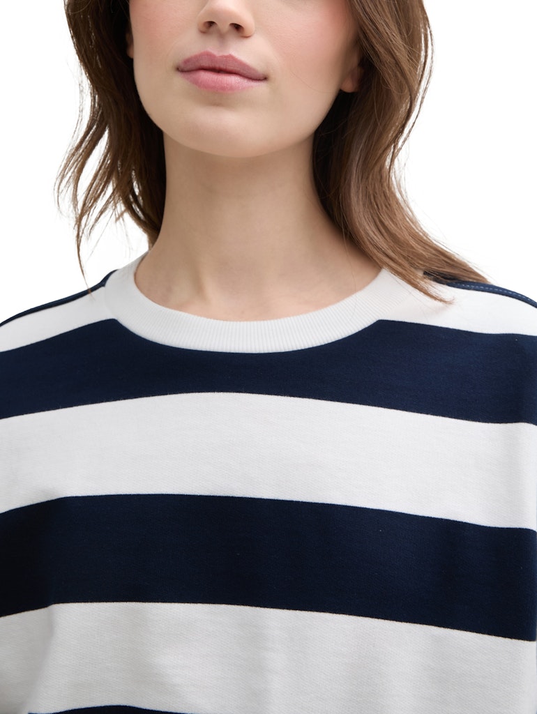 Tom Tailor denim Damen Sweatshirts Navy White Bloc