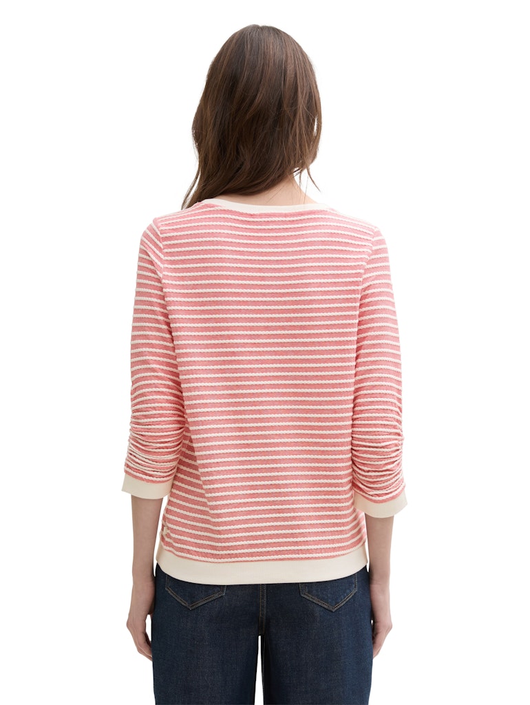 Tom Tailor denim Damen Sweatshirts Red White Struc
