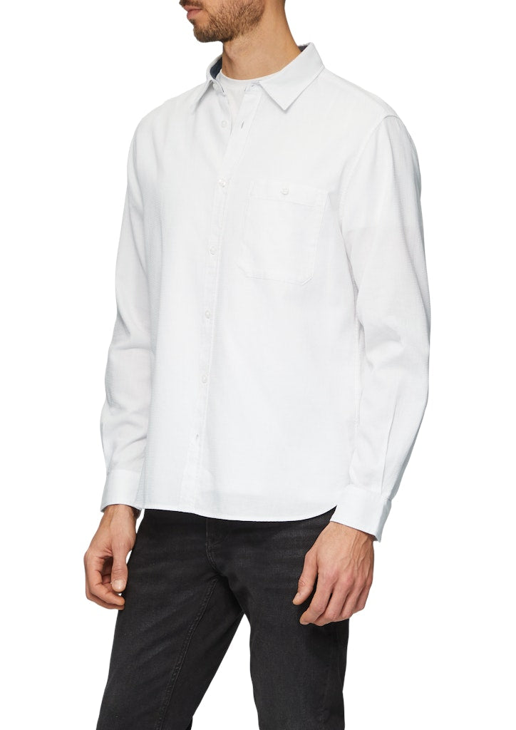 S. Oliver red Herren Hemden lang White