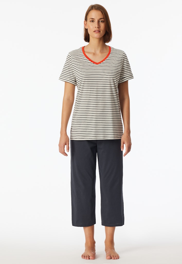 Schiesser Schlafanzug Off-White