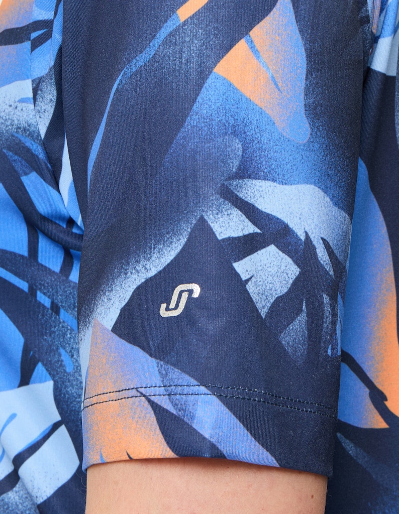 Joy Shirts Blue Leaf Print