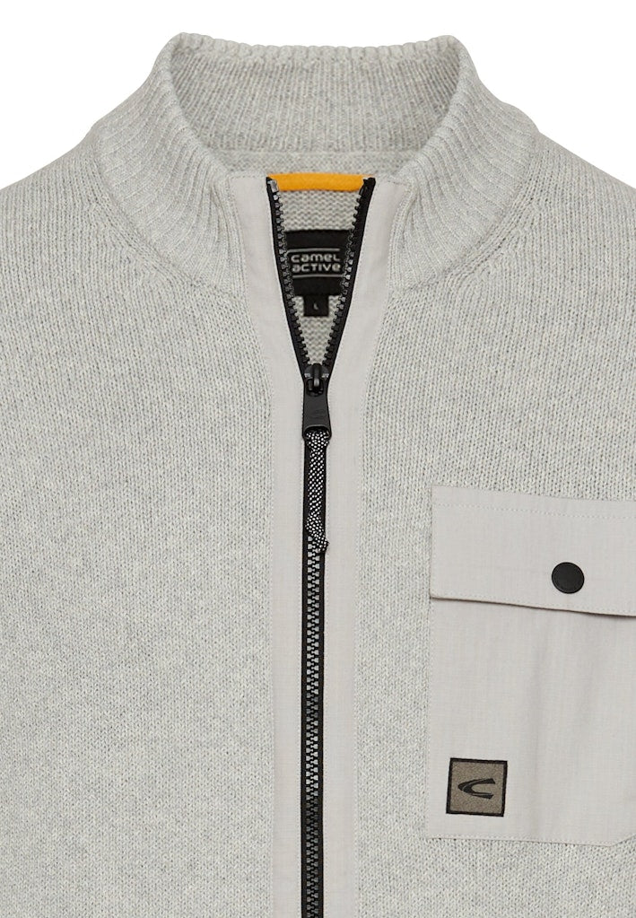 Camel active Herren Strickjacken Stone Gray