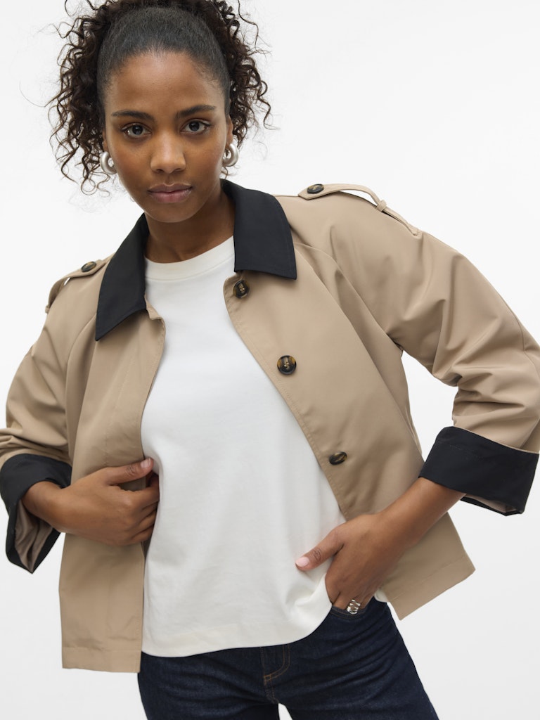 Vero Moda Damen Jacken Silver Mink/Bla