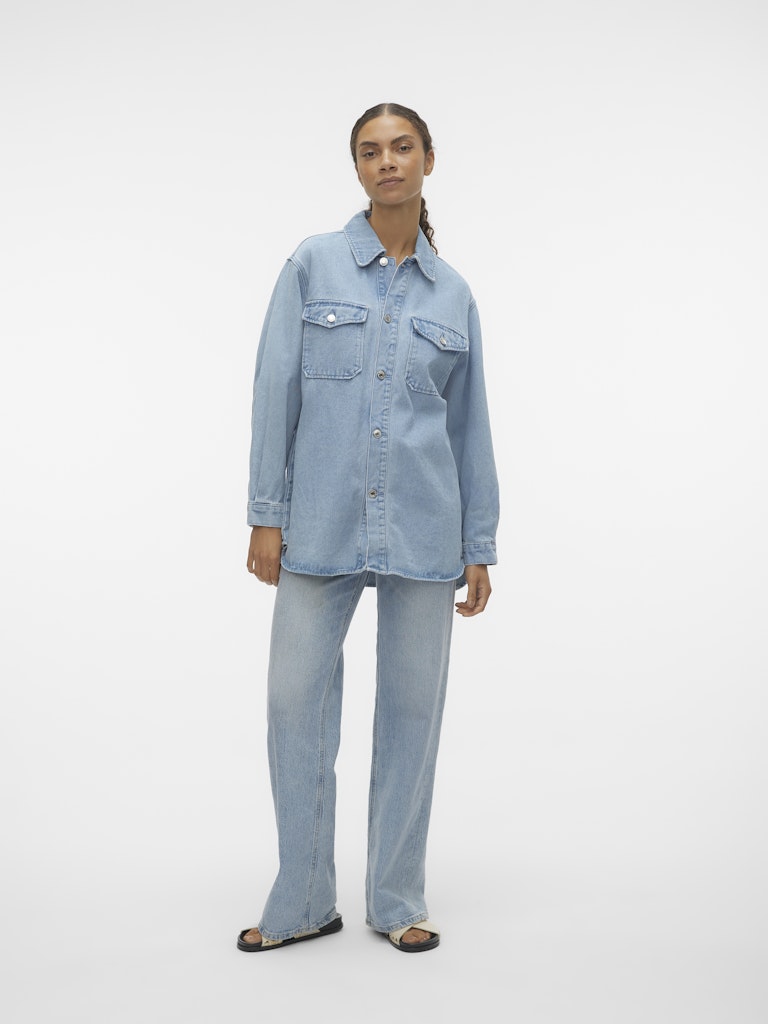 Vero Moda Damen Blusen Light Blue Deni