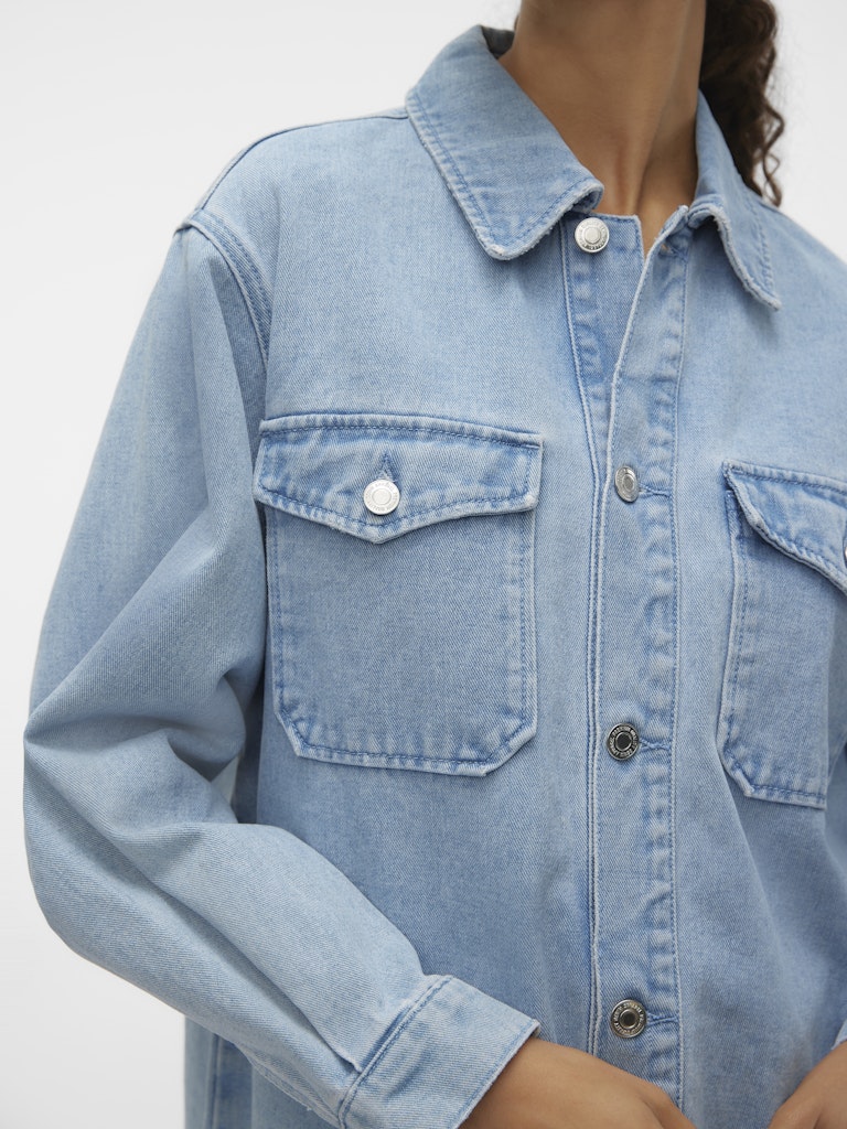 Vero Moda Damen Blusen Light Blue Deni