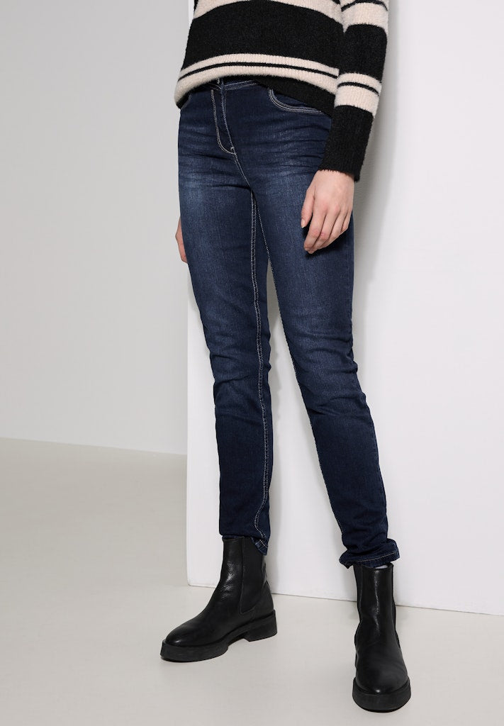 Cecil Damen Hosen Mid Blue