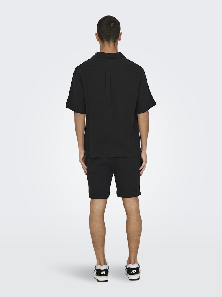 Only & Sons Herren Hemden lang Jet Black