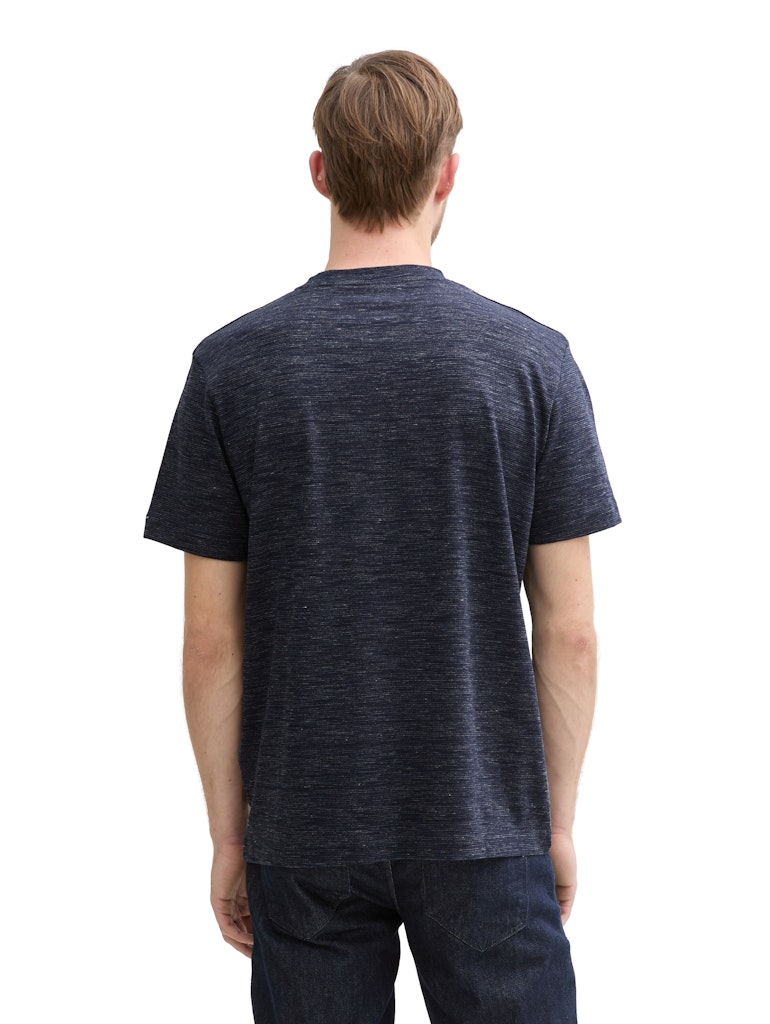 Tom Tailor Herren T-Shirts kurz Sky Captain Blu