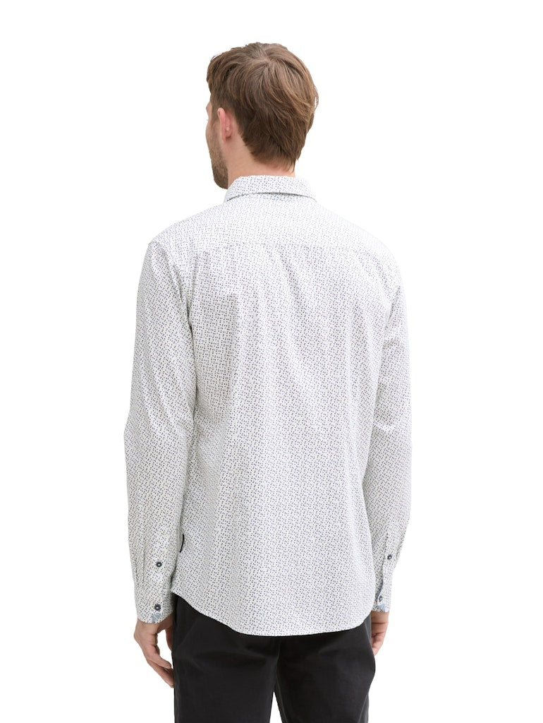 Tom Tailor Herren Hemden lang White Irregular