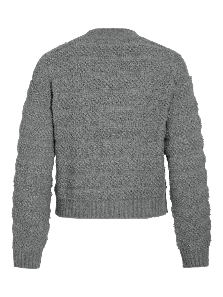 Vila Damen Strickjacken Medium Grey Mel