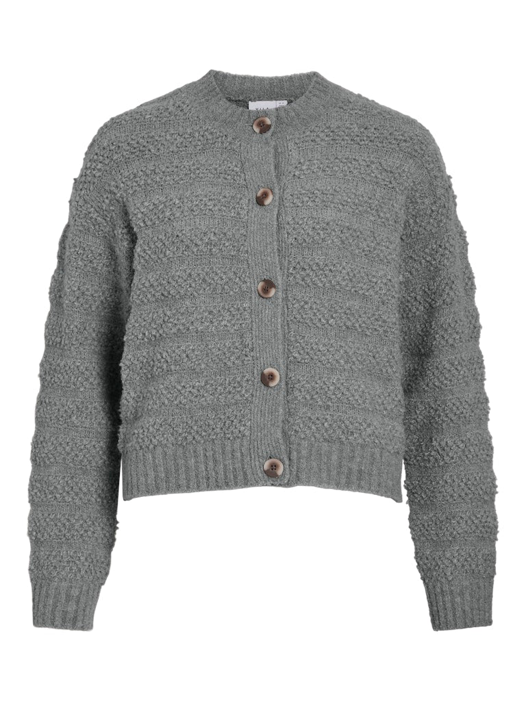 Vila Damen Strickjacken Medium Grey Mel
