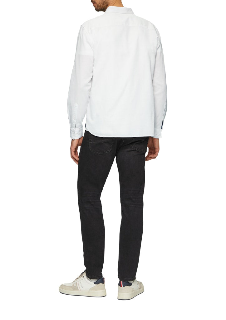 S. Oliver red Herren Hemden lang White