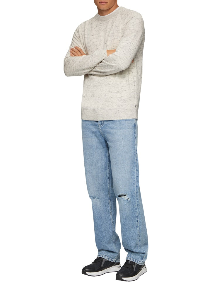 QS by S.Oliver Herren Pullover Grey/Black