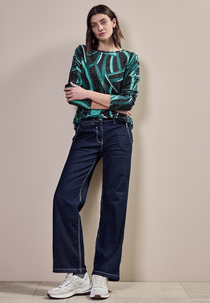 Cecil Damen T-Shirts Black Mel