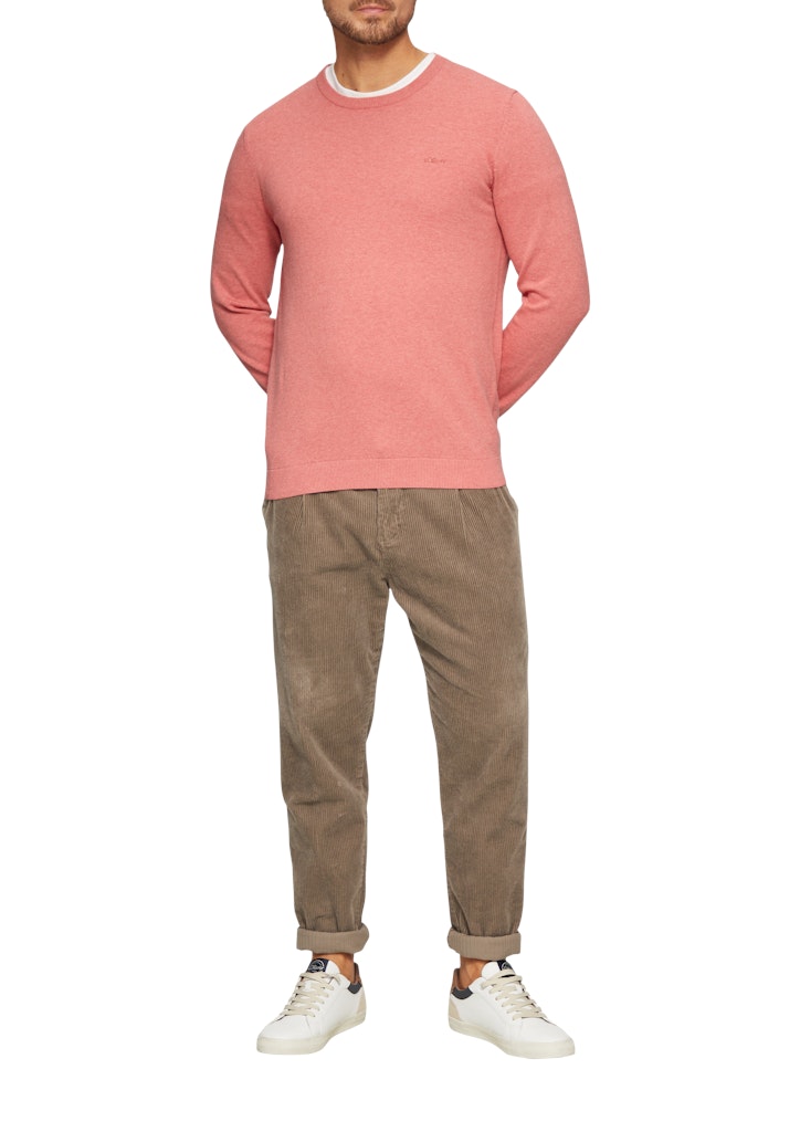 S. Oliver red Herren Pullover Lilac/Pink