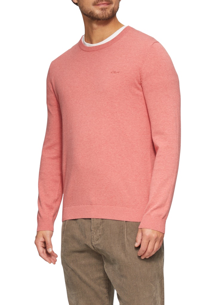 S. Oliver red Herren Pullover Lilac/Pink