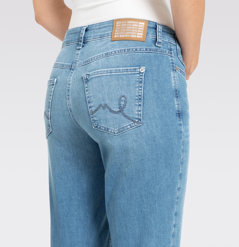 Mac Damen Jeans Winter Baby Blu
